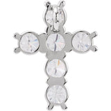 Platinum 1 1/6 CTW Natural Diamond Cross Pendant