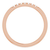 14K Rose 1/10 CTW Natural Diamond French-Set Anniversary Band