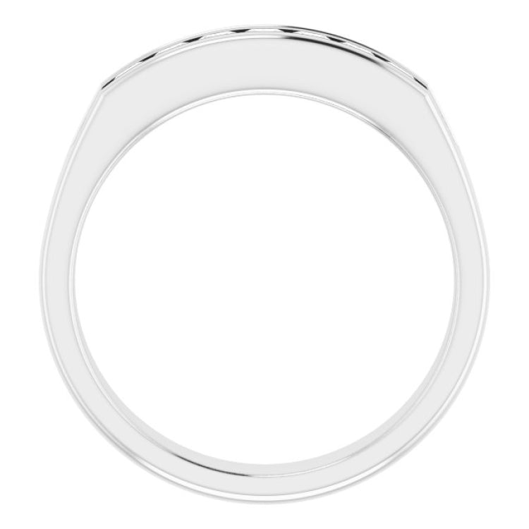 Platinum 3/4 CTW Natural Diamond Band