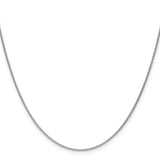 18K White Gold 18 inch 1.15mm Diamond-cut Cable with Fancy Lobster Clasp Chain