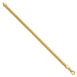 14K Polished 4.8mm Fancy Braided Link 7.5 inch Bracelet