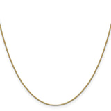 14K 18 inch .9mm Box with Lobster Clasp Chain