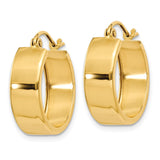 14K 5.5x18mm Polished Hoop Earrings