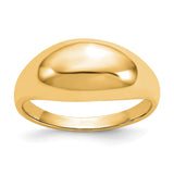 14k Yellow Gold Polished Dome Ring