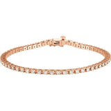 14K Rose Gold 2 1/4 CTW Natural Diamond Line 7 1/4