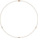 14K Rose Gold 1/5 CTW Natural Diamond 3-Station 18
