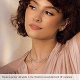 14K Rose Gold 1/5 CTW Natural Diamond 3-Station 18" Necklace