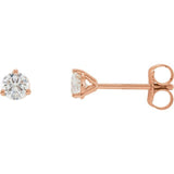 14K Rose Gold 1/3 CTW Natural Diamond Stud Earrings