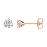 14K Rose Gold 3/4 CTW Natural Diamond Stud Earrings