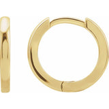 14K Yellow Gold Hinged 12.5 mm Hoop Earrings