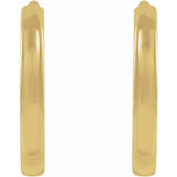 14K Yellow Gold Hinged 10 mm Hoop Earrings