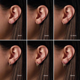 Platinum Hinged 8 mm Hoop Earring
