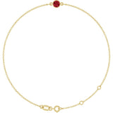 14K Yellow Gold Natural Mozambique Garnet 6 1/2-7 1/2