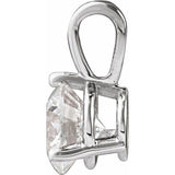 14K White Gold 5/8 CT Lab-Grown Diamond Pendant