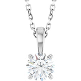 14K White Gold 1/2 CT Natural Diamond 18