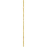 14K Yellow Gold 1/3 CTW Lab-Grown Diamond Bezel-Set Three-Stone 6 1/2-7 1/2" Bracelet
