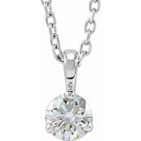 Sterling Silver 1/4 CTW Natural Diamond 18