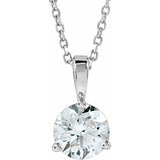 14K White Gold 1 CTW Natural Diamond 18" Necklace