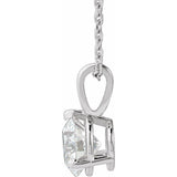 14K White Gold 1 CTW Natural Diamond 18" Necklace