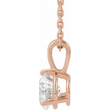 14K Rose Gold 3/4 CTW Lab-Grown Diamond 18" Necklace