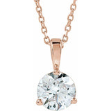 14K Rose Gold 1 CTW Lab-Grown Diamond 18