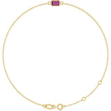 14K Yellow Gold Natural Pink Tourmaline 6 1/2-7 1/2