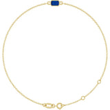 14K Yellow Gold Lab-Grown Blue Sapphire 6 1/2-7 1/2