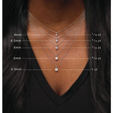 14K White Gold 1/3 CT Natural Diamond 18" Necklace