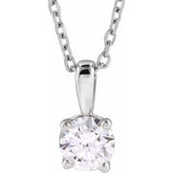 14K White Gold 1 CT Lab-Grown Diamond 18