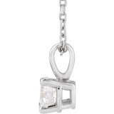 14K White Gold 1 1/4 CT Lab-Grown Diamond 18" Necklace