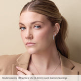 14K Rose Gold Natural Mozambique Garnet Earring