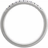 10K White Gold Natural Alexandrite Stackable Ring