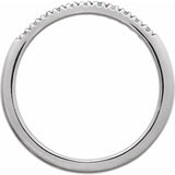 10K White Gold Natural Aquamarine Stackable Ring