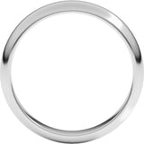 14K White Gold 4 mm Half Round Band Size 11