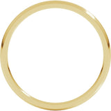 14K Yellow Gold 1.5 mm Lightweight Comfort-Fit Half Round Band Size 4