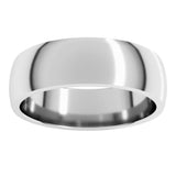 Sterling Silver 6 mm Lightweight Comfort-Fit Half Round Band Size 10