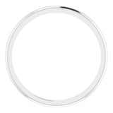 10K White Gold 1.5 mm Half Round Band Size 7
