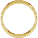14K Yellow Gold 7 mm Stepped-Edge Flat Band Size 10