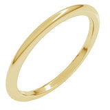 14K Yellow Gold 1.5 mm Comfort-Fit Half Round Band Size 8