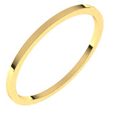 14K Yellow Gold 1 mm Flat Band Size 7.5