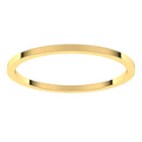14K Yellow Gold 1 mm Flat Band Size 4