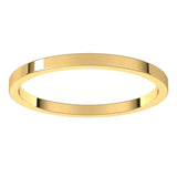 14K Yellow Gold 1.5 mm Flat Band Size 6.5