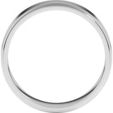 10K White Gold 5 mm Stepped-Edge Flat Band Size 13