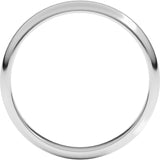14K White Gold 3 mm Half Round Band Size 13.5