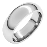 14K White Gold 6 mm Comfort-Fit Half Round Band Size 11