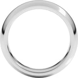 14K White Gold 6 mm Comfort-Fit Half Round Band Size 11