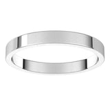 14K White Gold 2.5 mm Flat Band Size 6