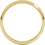 14K Yellow Gold 3 mm Half Round Band Size 7