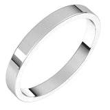 14K White Gold 2.5 mm Flat Band Size 8