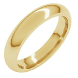 18K Yellow Gold 4 mm Comfort-Fit Half Round Band Size 11